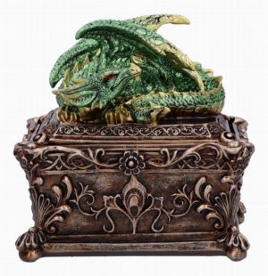 Photo #1 of product U6872C24 - Guardian of the Hoard Dragon Trinket Box