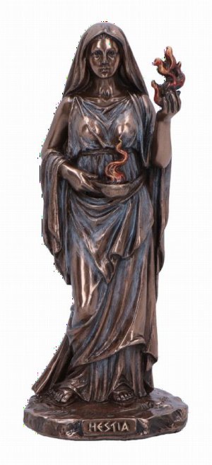 Photo #1 of product D6897C24 - Hestia Goddess of Home and Hearth Bronze Figurine