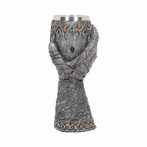 Photo #1 of product B2404G6 - Medieval Lion Heart Gauntlet Armour Goblet