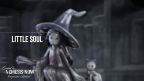 Photo #2 of product B6937C24 - Little Souls Beam Witch on Broom Figurine