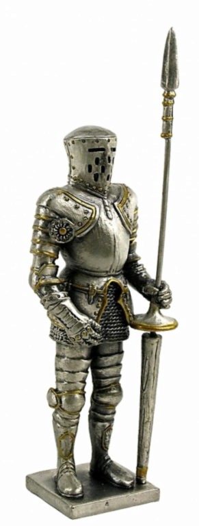 Photo of Medieval Knight with Lance Pewter Figurine