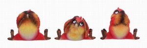 Photo #1 of product U6859C24 - Comical Three Wise Bird Figurines