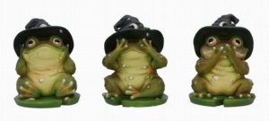 Photo #1 of product B6904C24 - Three Wise Wizard Toad Figurines