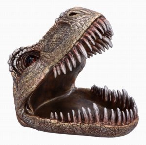 Photo #1 of product D6867C24 - Metallic Tyrannosaurus Rex Head Trinket Dish