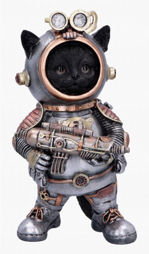 Photo #1 of product U6503Y3 - Cat-tack Space Steampunk Figurine
