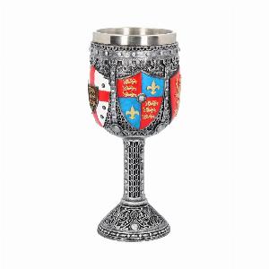 Photo #1 of product B3231H7 - English Three Lions Shield St George Henry IV Wine Goblet