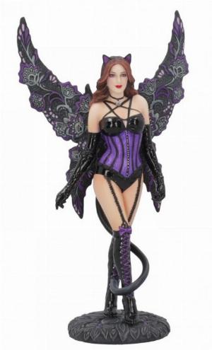 Photo of Felina Gothic Fairy Dressed in Cat Costume Figurine 25 cm