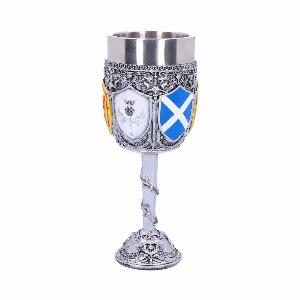 Photo #1 of product B4697P9 - Goblet of the Brave Scottish Shield Glass