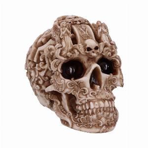 Photo #1 of product U5275S0 - Gothic Design Carved Skull Figurine Ornament