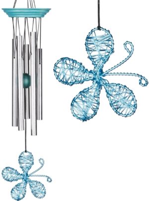 Photo of Isabelles Dancing Butterfly - Aqua Wind Chime (Woodstock)
