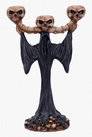 Photo #1 of product U6512Y3 - Light the Way Reaper Skull Tea Light Holder