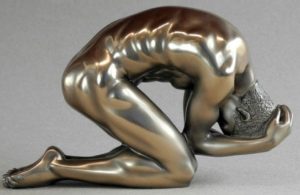 Photo of Nude Male Body Talk Bronze Figurine