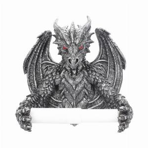 Photo #1 of product B4431M8 - Obsidian Menacing Gothic Dragon Toilet Roll Holder