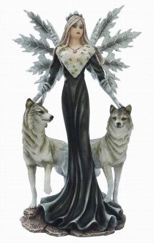 Photo #1 of product D7166B25 - Protector of the Pack  Mystical Wolf Guardian Figurine