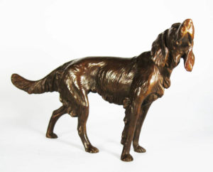 Photo of Setter Looking Up Bronze Ornament