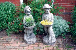 Photo of Swain Boy and Swain Girl Stone Statues