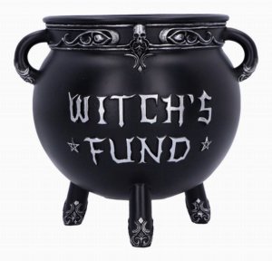Photo #1 of product B6587Y3 - Witch's Fund Cauldron Money Box