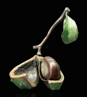 Photo of Conker Removable Conker Bronze Sculpture (Limited Edition) Michael Simpson Nature Trail