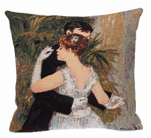 Phot of Dance In The City By Pierre-Auguste Renoir Tapestry Cushion