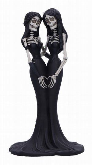 Photo #1 of product B6461X3 - Eternal Sisters Gothic Skeletons Figurine 24cm