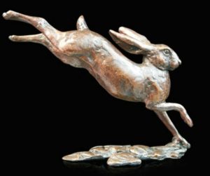 Photo of Hare Running Small Bronze Figurine (Limited Edition) Michael Simpson
