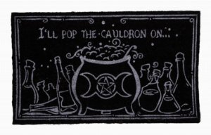 Photo #1 of product B6406X3 - I'll Pop the Cauldron on Witchcraft Doormat 45 x 75cm