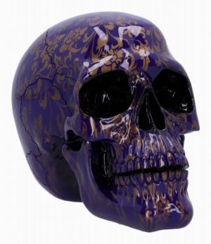 Photo #1 of product U6447X3 - Indigo Elegance Skull 18.5cm