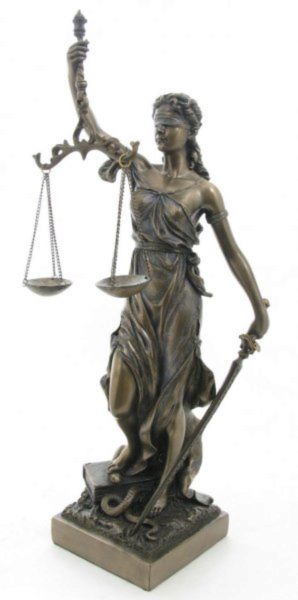 Photo of Lady Justice Bronze Figurine 33 cm