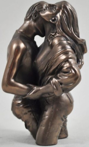 Bronze Figur Skulptur Liebespaar Bronze sculpture pair of lovers 