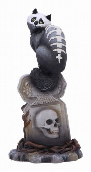 Photo #1 of product B6470X3 - Gothic Skull Cat by Martin Hanford 15cm