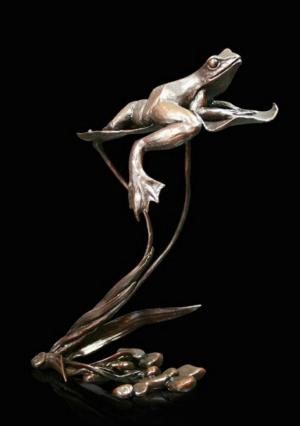Photo of Summer Reflections Frog Bronze Figurine (Limited Edition) Michael Simpson