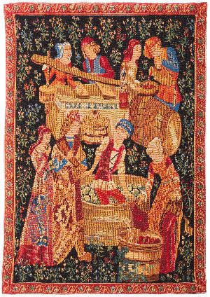 Phot of The Pressing Grape Harvest Wall Tapestry