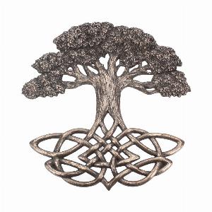 Photo #1 of product D3554J7 - Bronzed Wiccan Tree of Life Wall Plaque