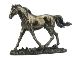 Photo of Trotting Horse Bronze Figurine 20 cm