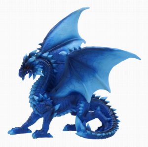 Photo #1 of product U6435X3 - Yukiharu Blue Dragon Figurine 21.5cm