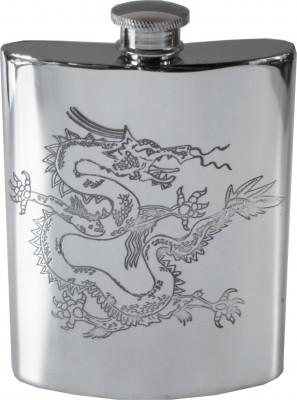 Photo of Chinese Dragon Pewter Hip Flask