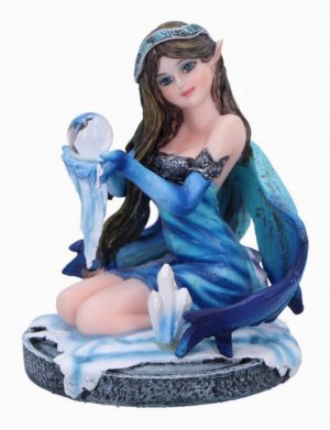 Photo #1 of product D6780B24 - Azura Blue Crystal Fairy Figurine