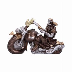 Photo #1 of product U5547T1 - Bronze Full Throttle Motorbike Figurine 17cm