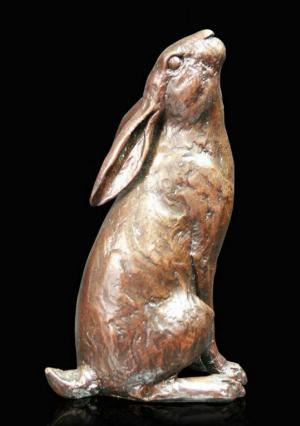 Photo of Hare Moon Gazing Bronze Figurine (Limited Edition) Michael Simpson