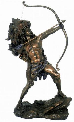 Photo of Heracles Shooting Arrow Bronze Figurine