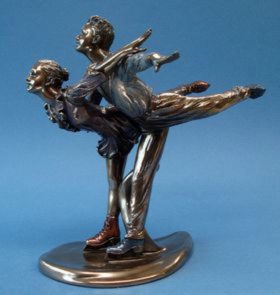 Photo of Ice Skating Bronze Figurine Austrian Waltz