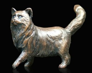 Photo of Long Haired Cat Figurine Standing (Limited Edition) Michael Simpson
