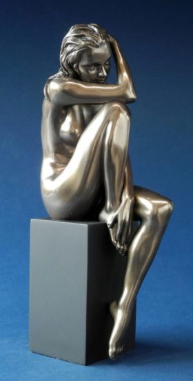 Photo of Mia Nude Female Bronze Figurine on Plinth