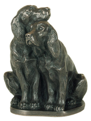 Photo of Pair of Spaniels Bronze Ornament