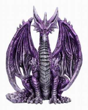 Photo #1 of product U6178W2 - Porfirio Purple Dragon Figurine 17.7cm