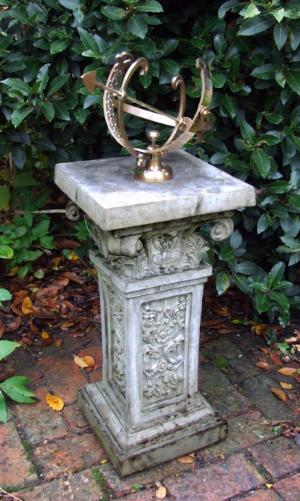 Photo of Rococo Stone Plinth with Armillary Sundial