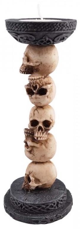 Photo of Skull Column Tea Light Holder