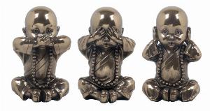 Photo of Three Wise Monks Buddha Bronze Ornaments