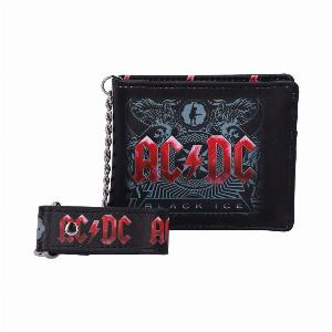 Photo #1 of product B5520T1 - Officially Licensed AC/DC Black Ice Album Embossed Wallet and Chain