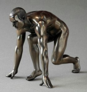 Photo of Athlete Man Bronze Figurine